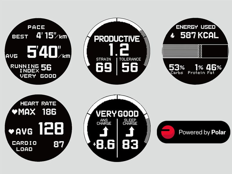 Training and sleep analysis to check
your results and improve effectiveness